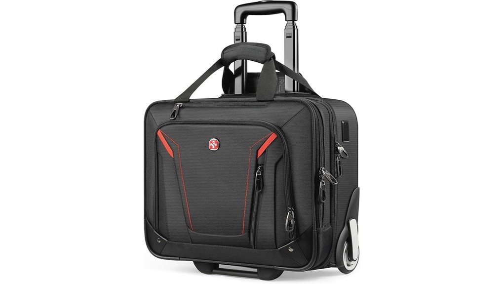 18 inch star patterned rolling briefcase