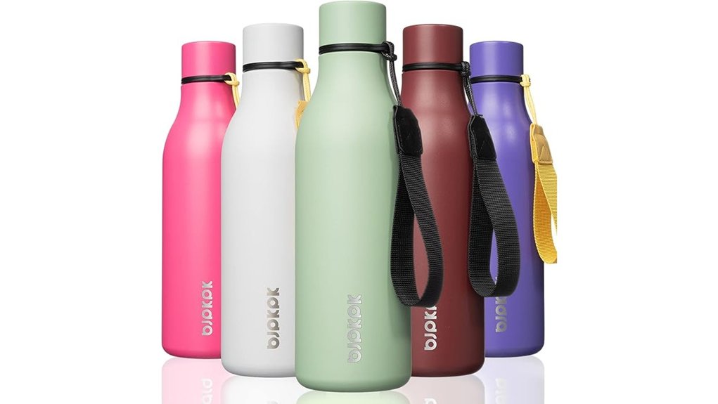 18oz insulated stainless steel water bottle