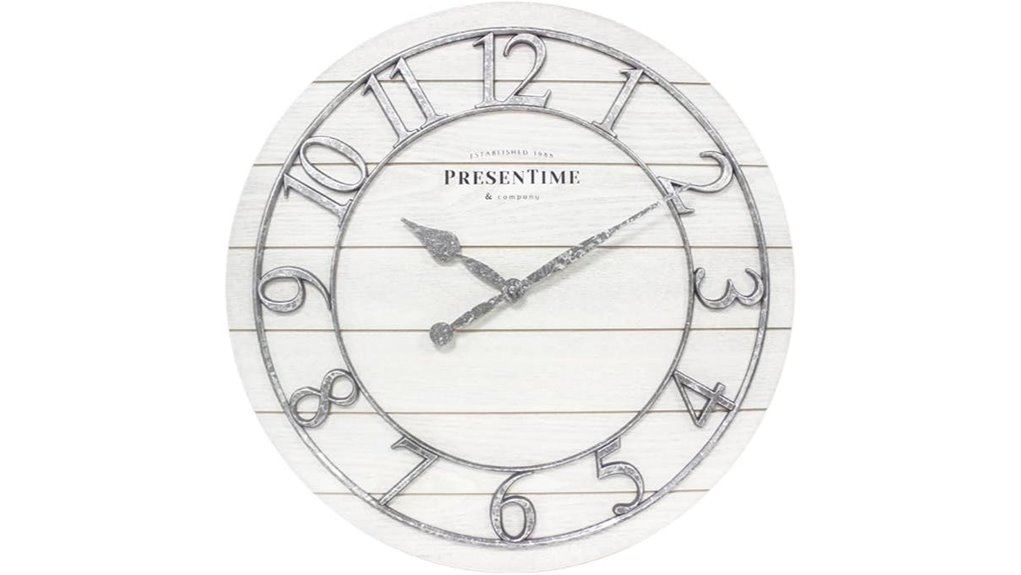 19 5 inch farmhouse shiplap clock