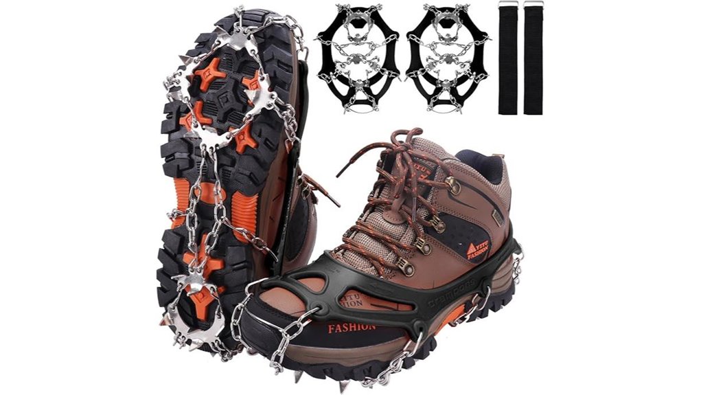 19 steel spike ice crampons