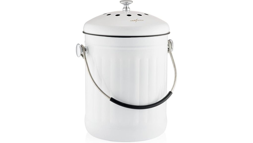 1 3 gallon stainless steel compost bin