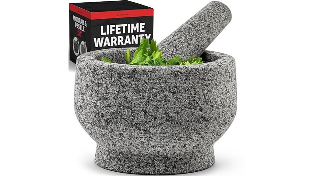 1 5 cup granite mortar set