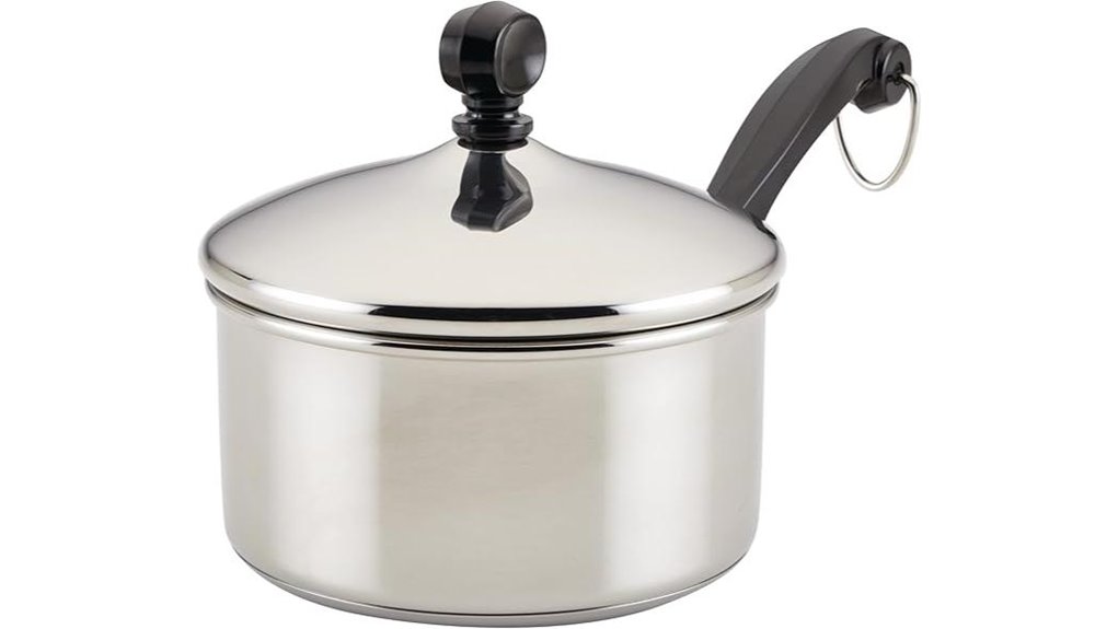 1 quart stainless steel saucepan