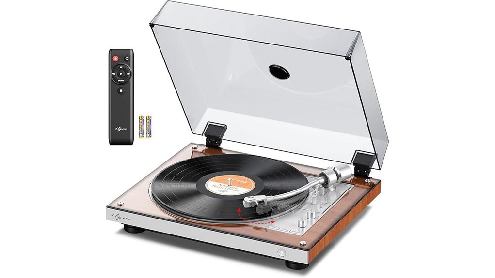 1byone belt drive wireless turntable