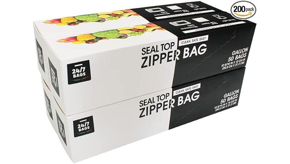 200 count gallon zipbags