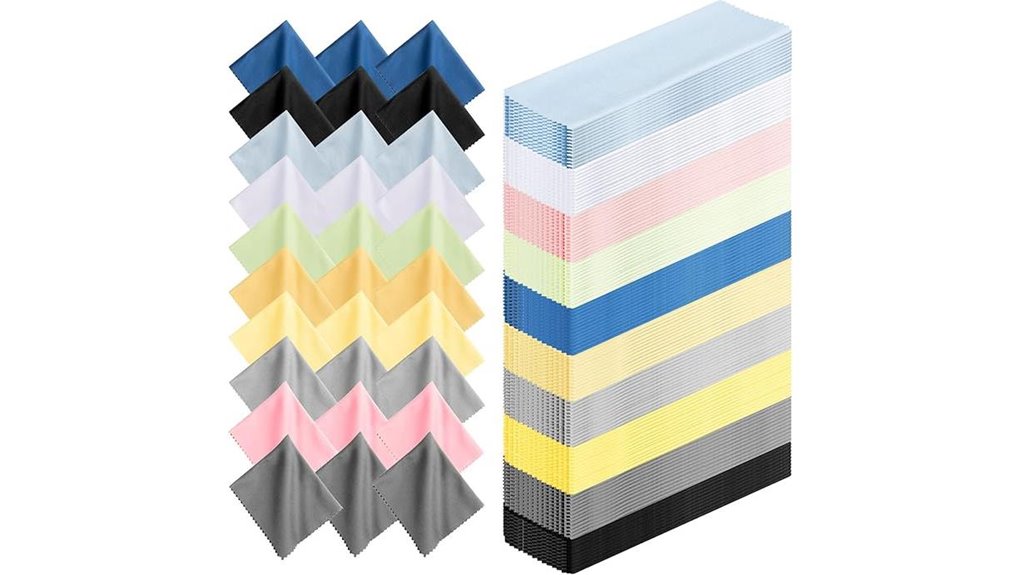 200 pack microfiber glasses cloths