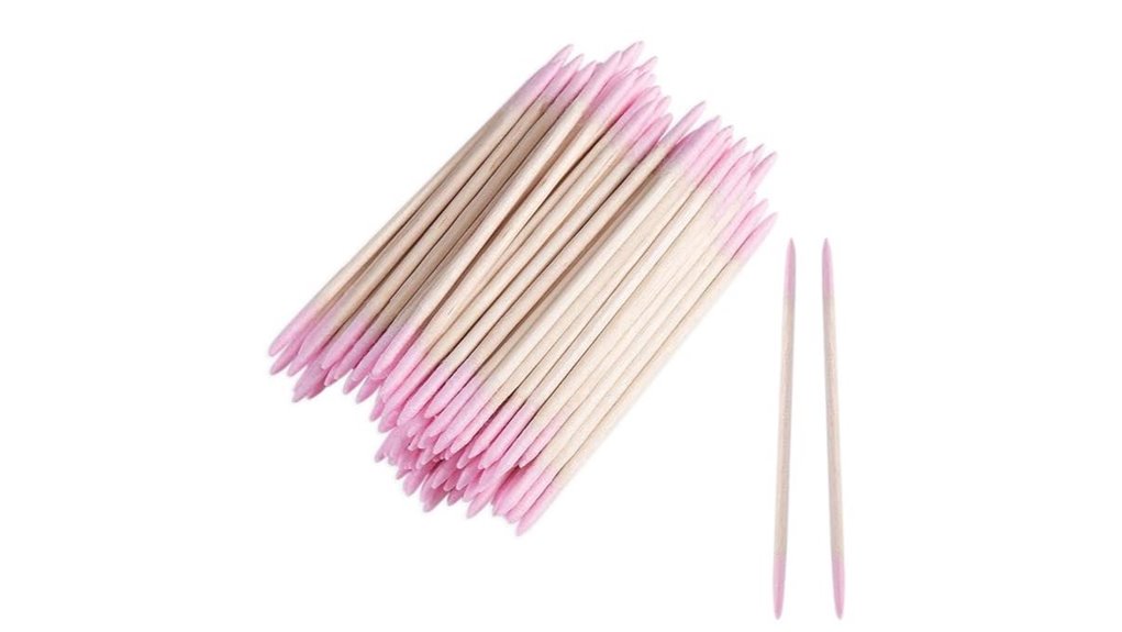 200 pink pointed cotton swabs