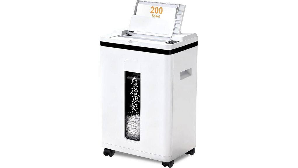 200 sheet micro cut auto feed shredder