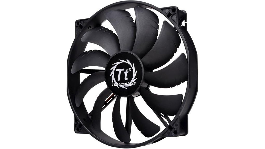 200mm high airflow black fan