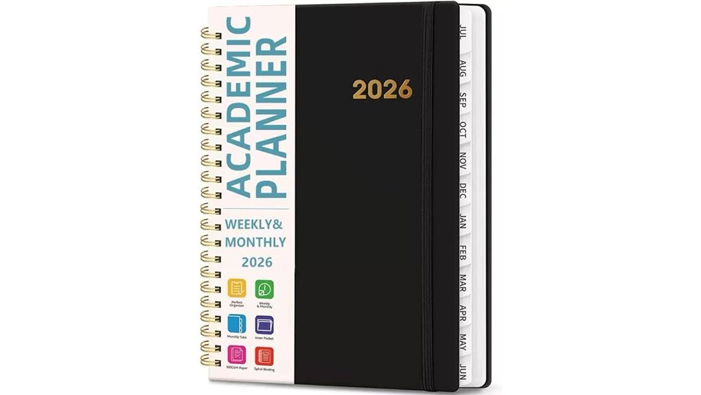 2026 academic hardcover weekly planner