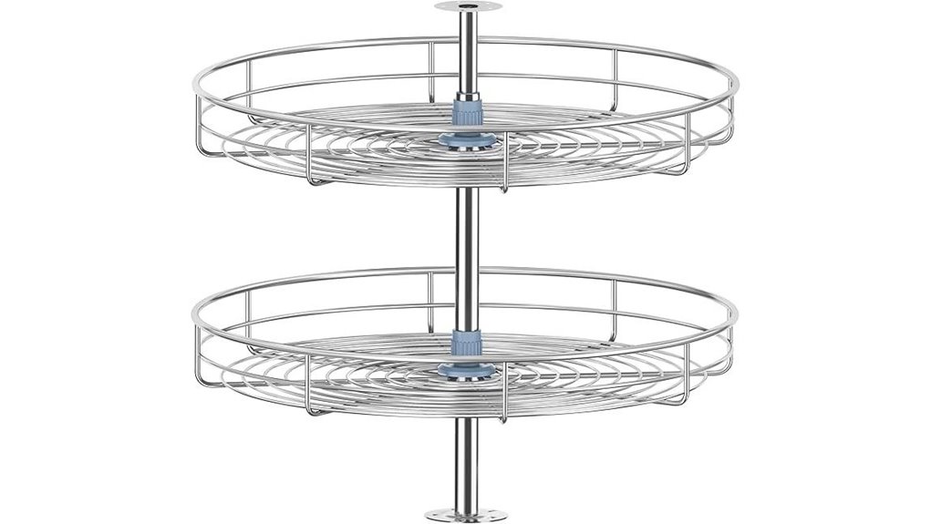 20 inch chrome lazy susan shelves