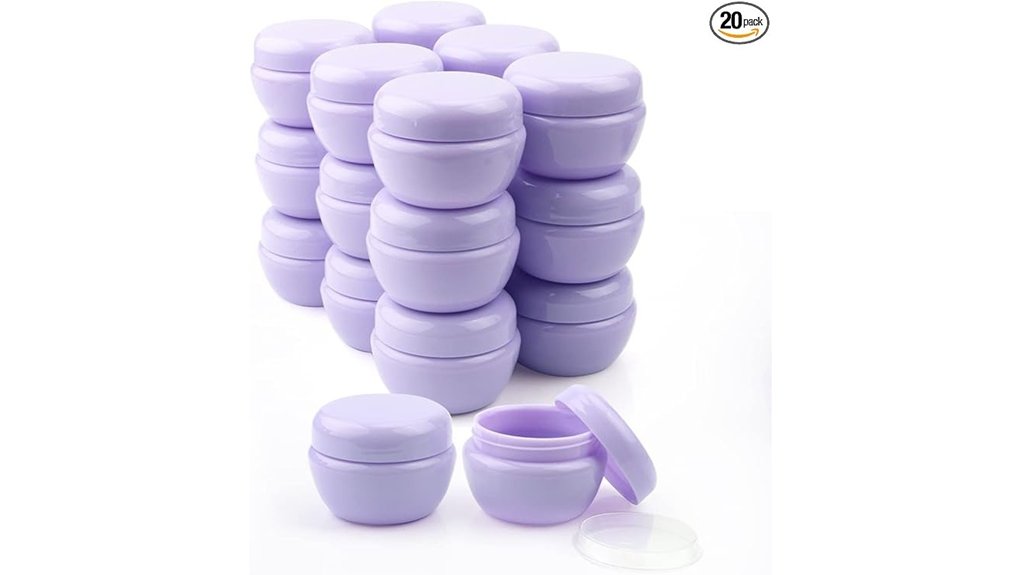 20g purple refillable travel jars