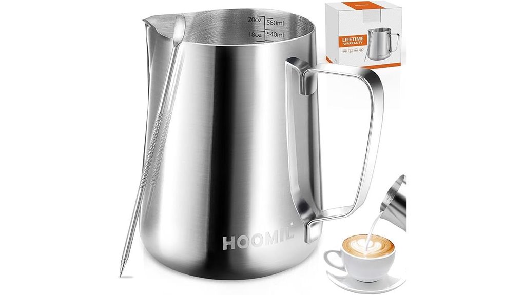 20oz stainless steel frothing pitcher