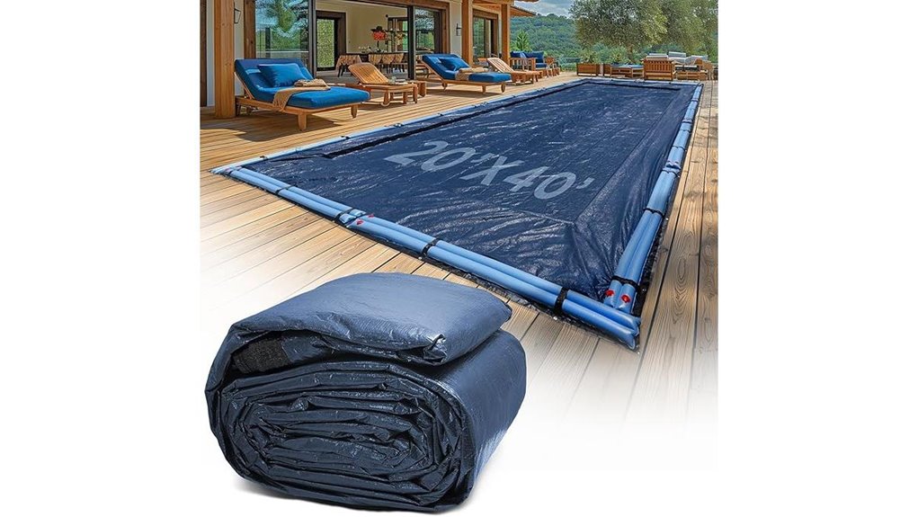 20x40 navy blue inground pool