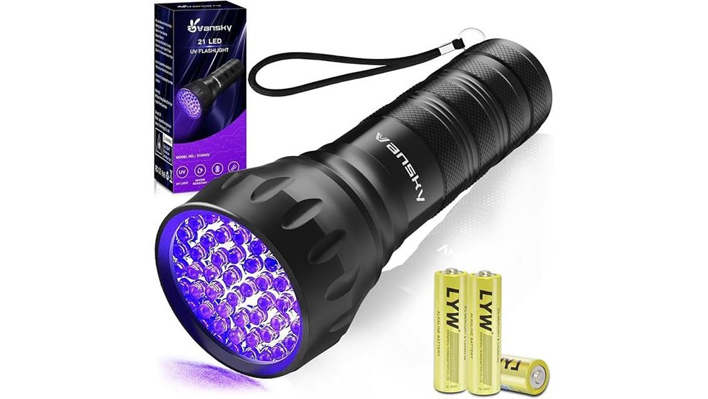 21 led 395nm uv flashlight