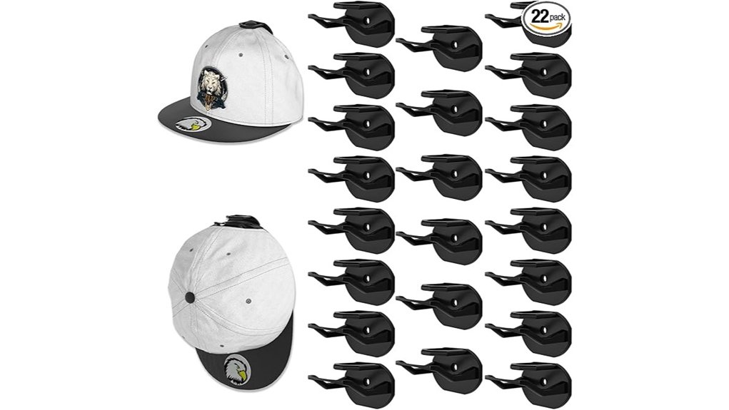 22 pack no drill hat hooks