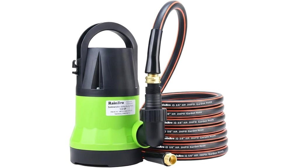 2300gph 1 2hp submersible sump pump