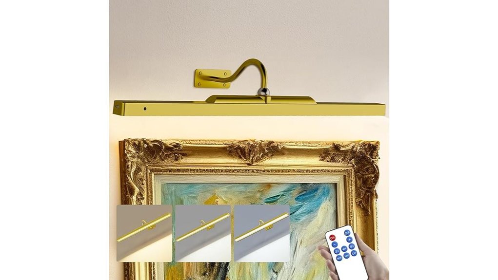 24 inch gold battery picture light