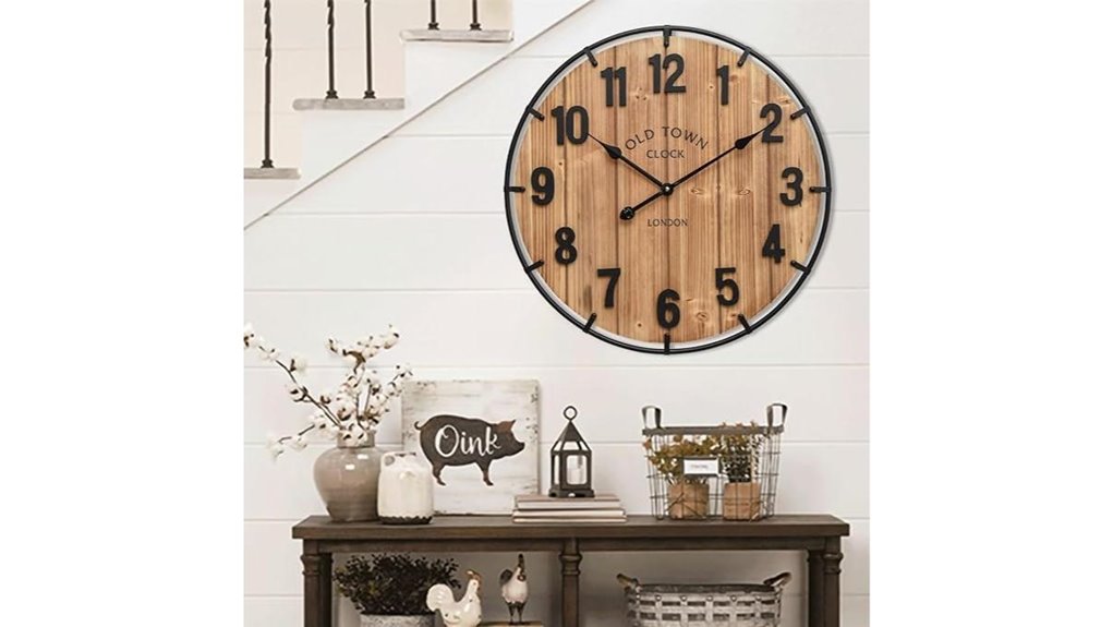 24 inch rustic farmhouse clock