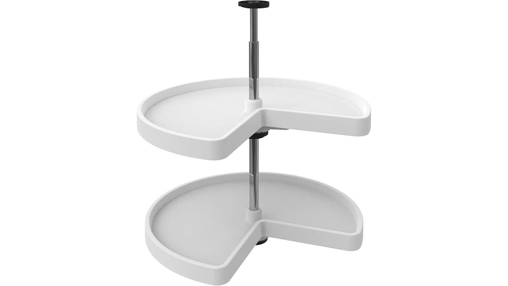 24 inch two tier kidney lazy susan