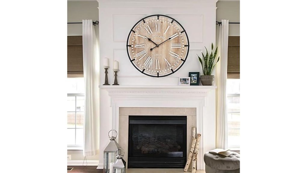 24 inch vintage farmhouse clock