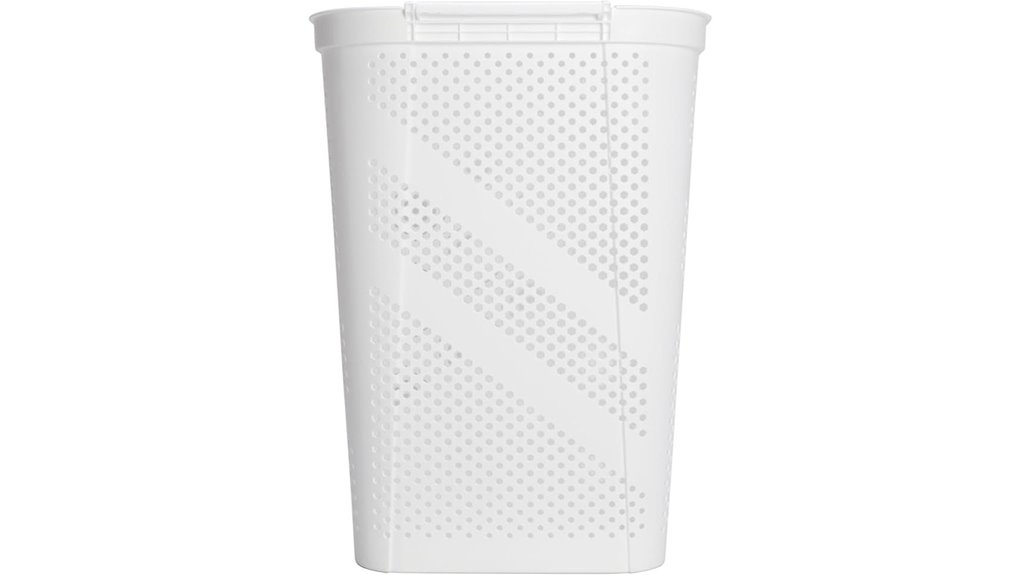 24 inch white plastic rectangular hamper