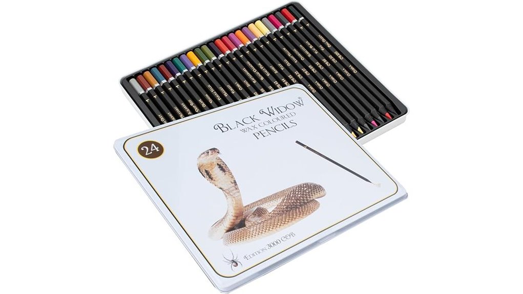 24 pack black widow colored pencils