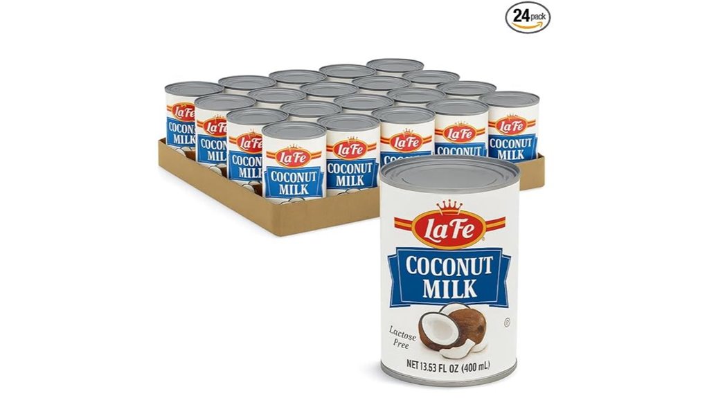 24 pack lafe coconut milk