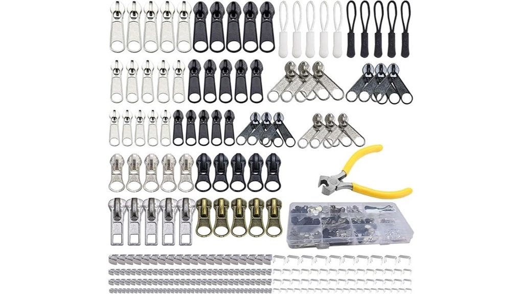 254 piece zipper repair kit
