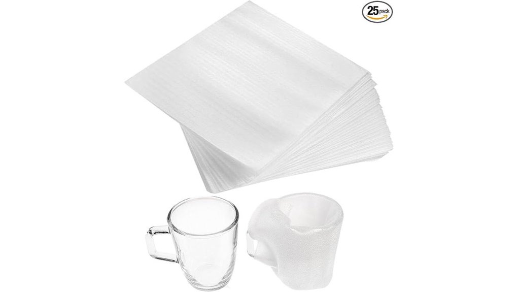 25 pack white foam sheets