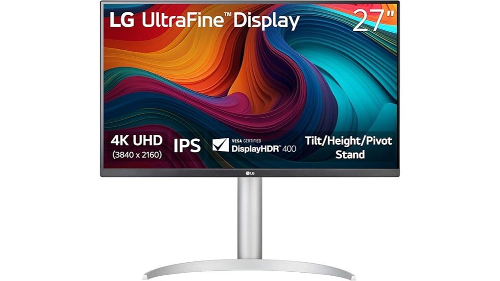 27 inch 4k ips white monitor