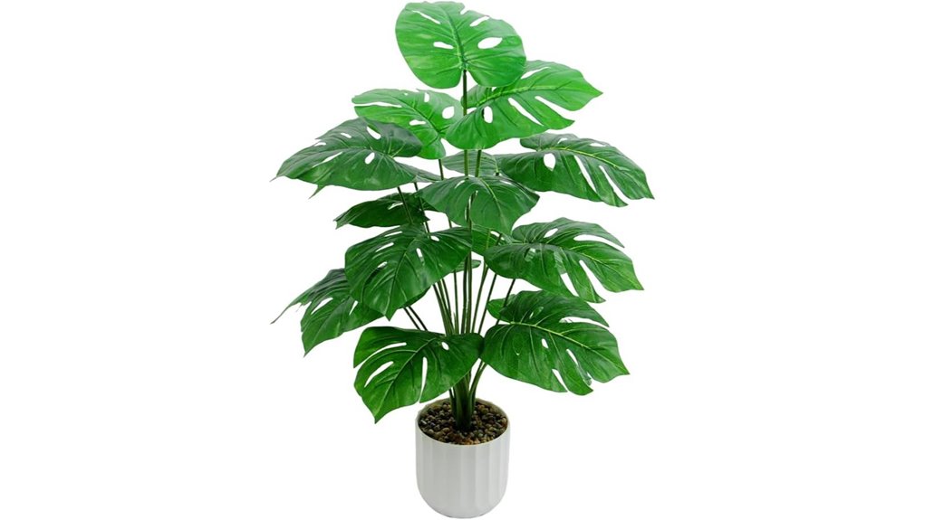 28 inch faux monstera plant