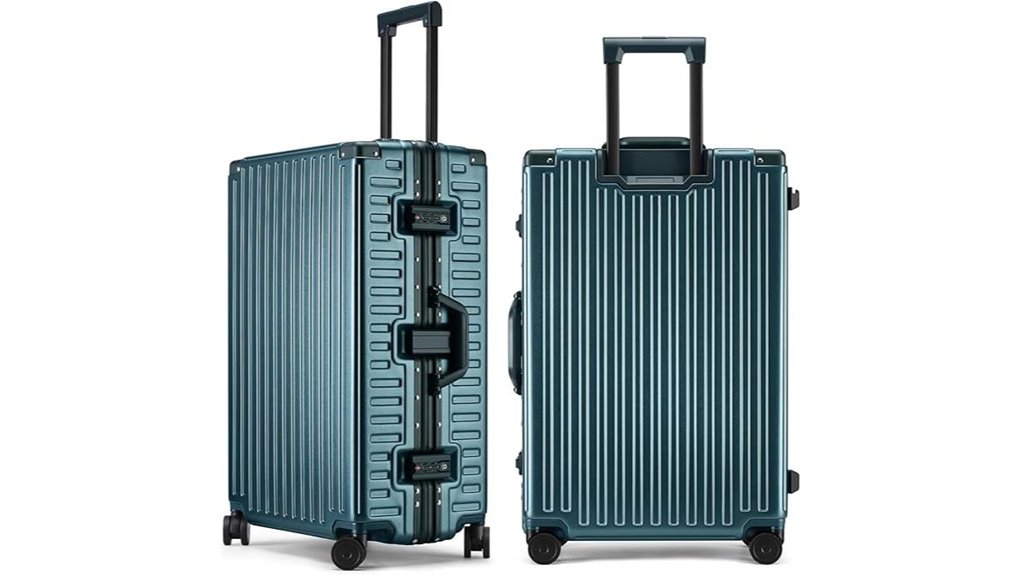 28 inch zipperless aluminum luggage