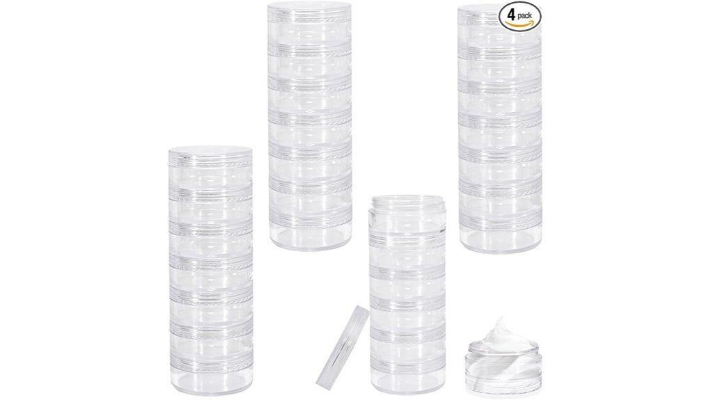 28 piece stackable travel containers
