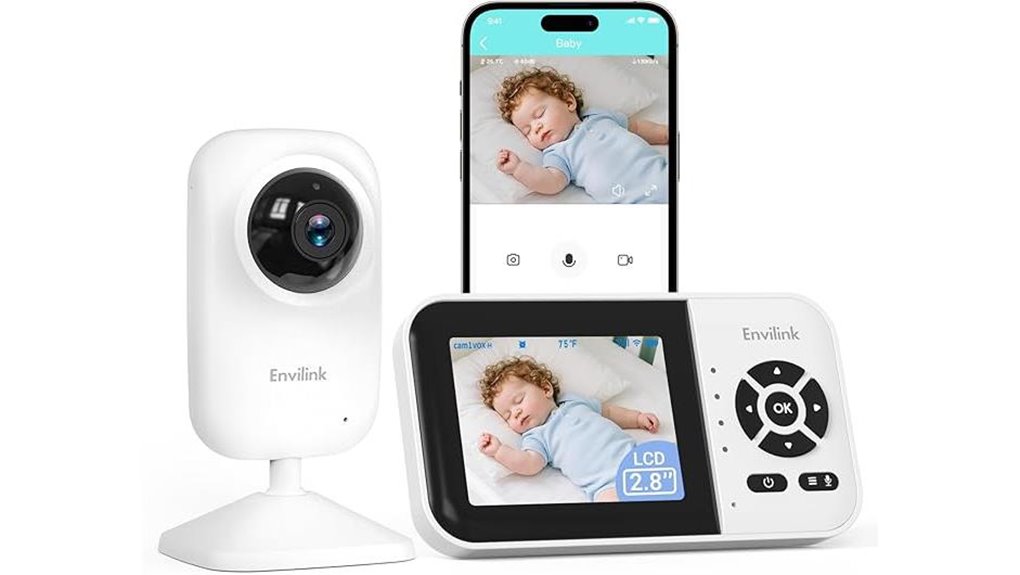 2 8 inch night vision baby monitor
