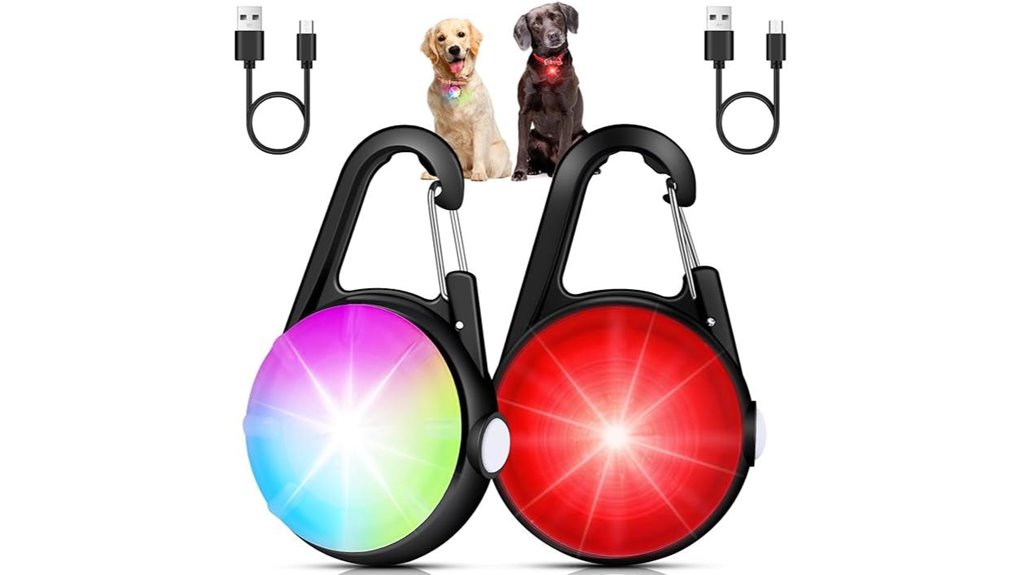 2 pack rechargeable led dog collar