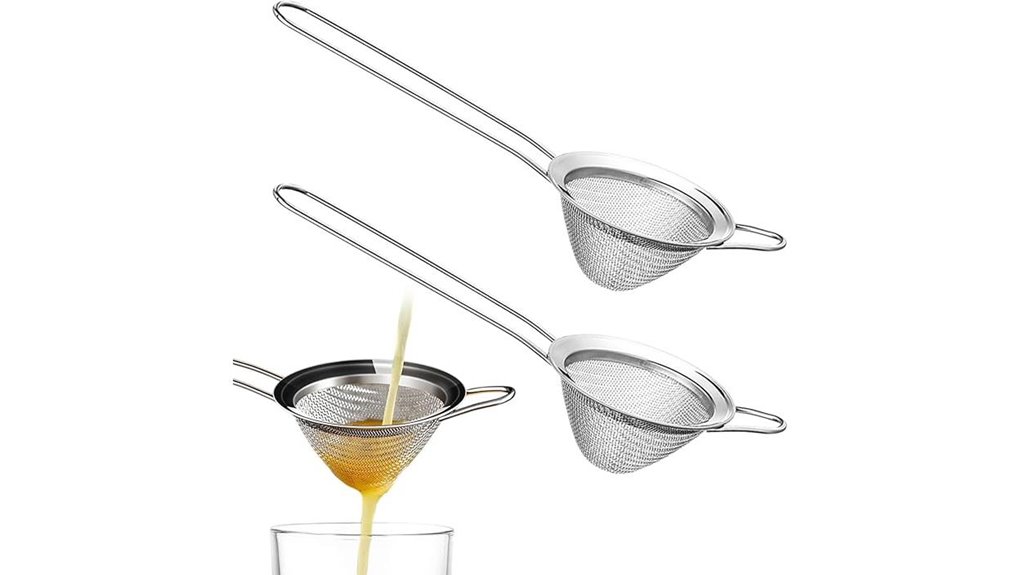 2 pack stainless strainers for cocktails