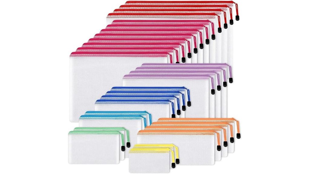 30 pack mesh zipper pouch bags