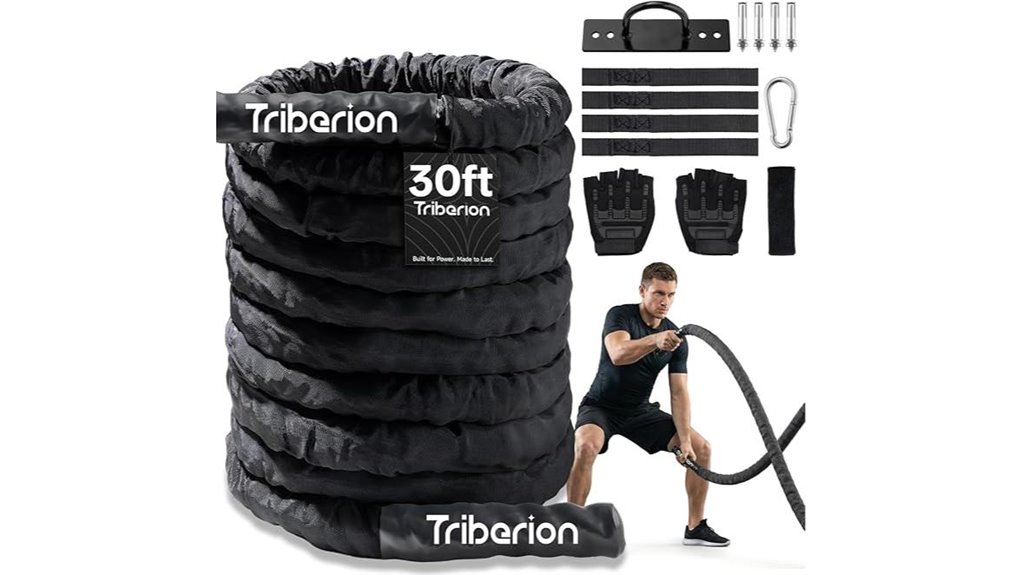 30ft 1 5 sleeved battle rope