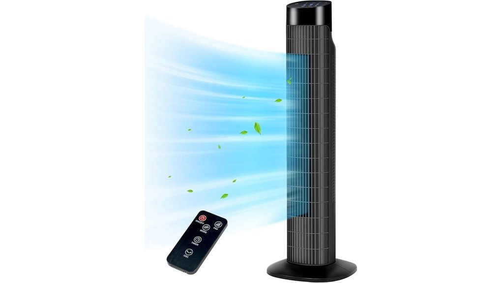 31 inch oscillating quiet tower