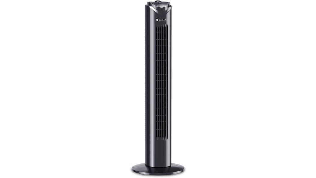32 inch black oscillating tower fan