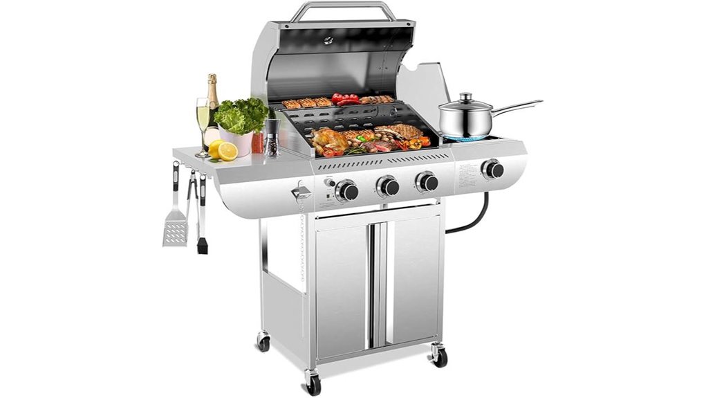 34 000 btu three burner propane