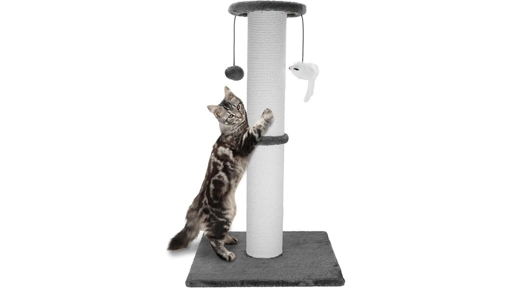 34 inch heavy duty grey scratching post