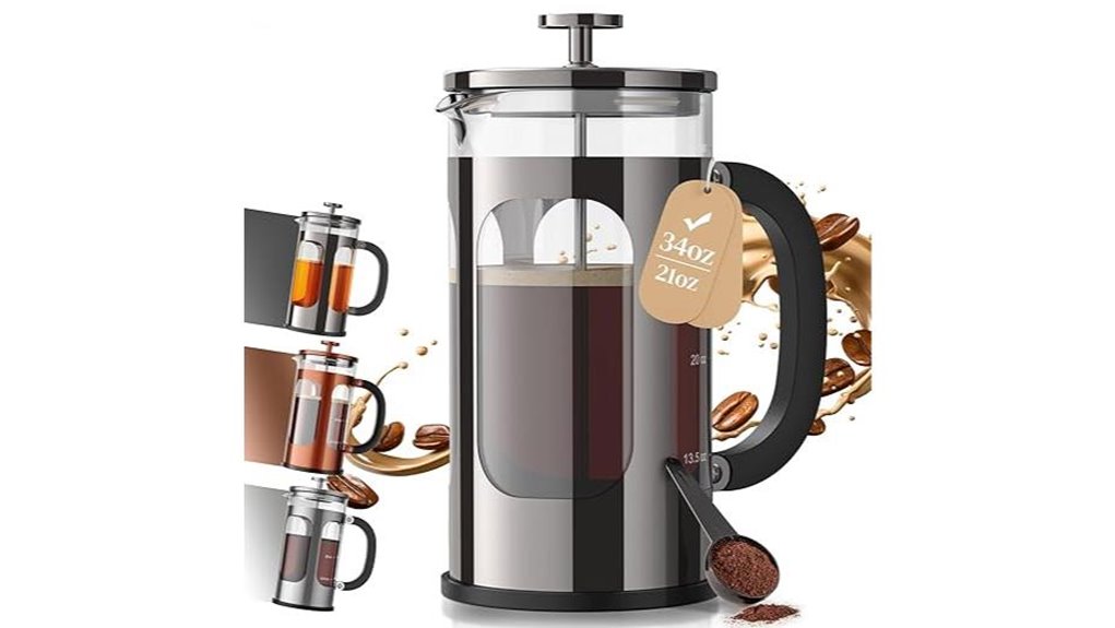 34oz dark pewter french press