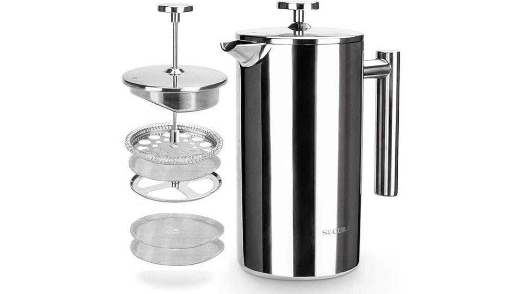 34oz stainless steel insulated french