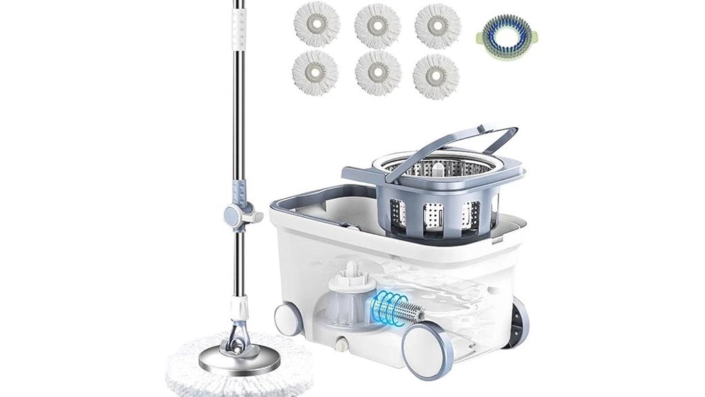 360 degree spin mop system