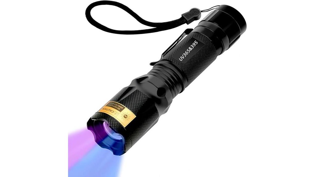 365 395nm uv detection flashlight