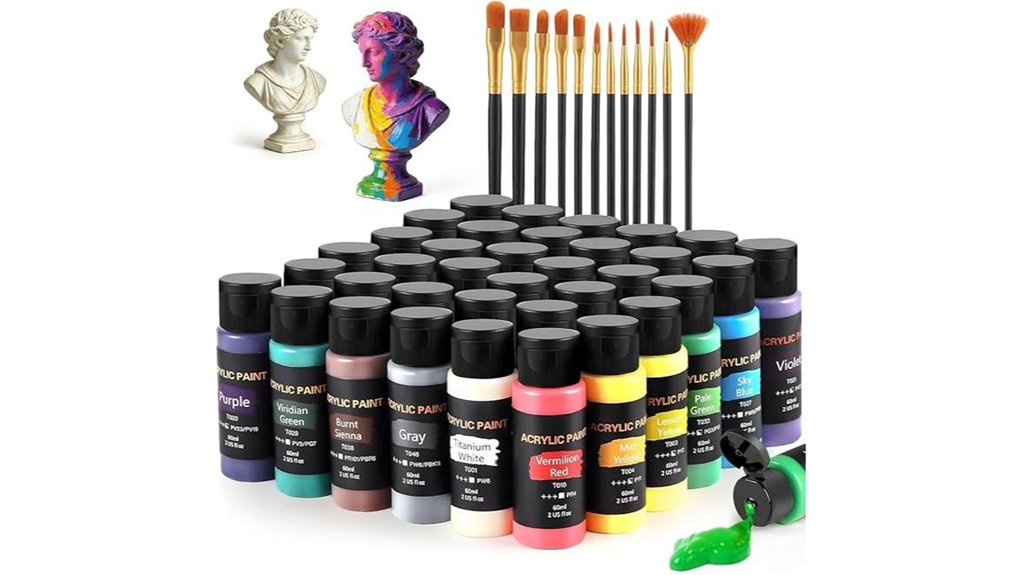 36 color acrylic paint set