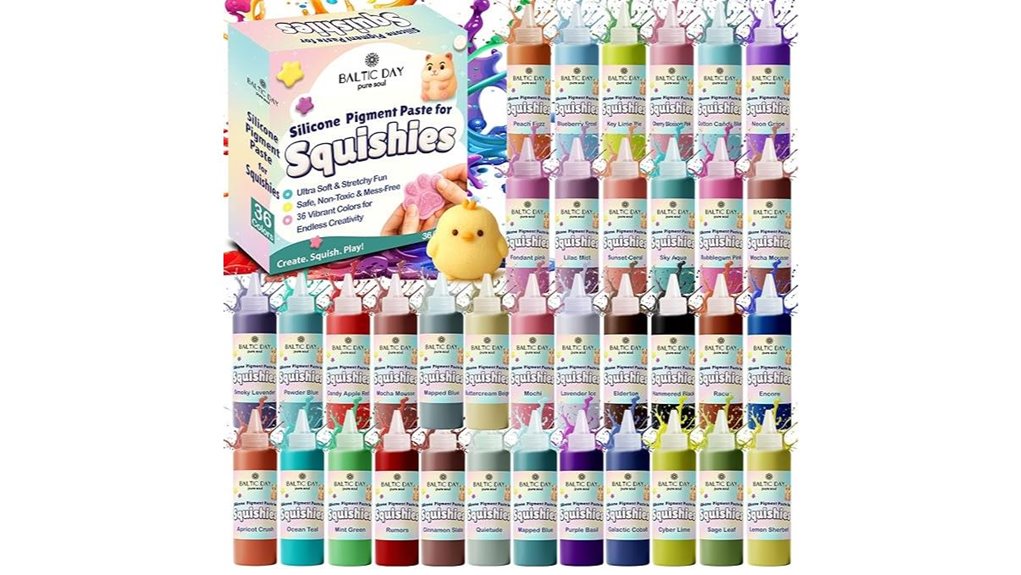 36 color silicone pigment set