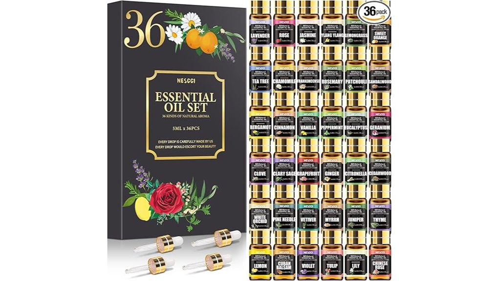 36 pack 5ml essential oils